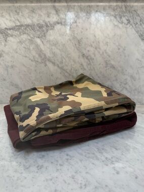 Matchstick Men Set of Joggers in Camo and Burgundy